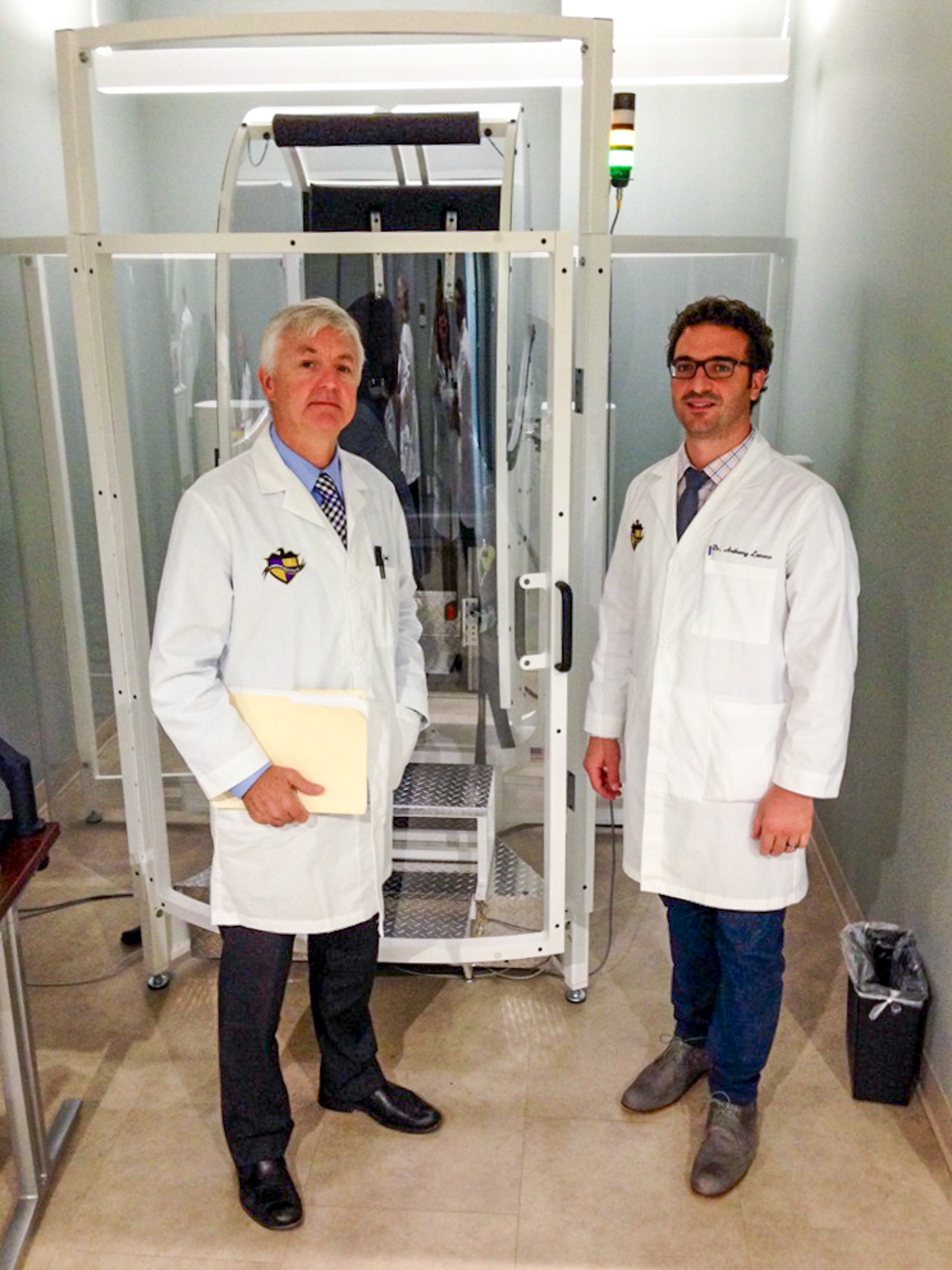 Dr. Anthony Lemmo & Dr. Ted Carrick in lab